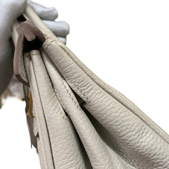 Hermes Birkin 30 White Gold Hardware A Stamp