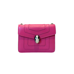 Bvlgari Serpenti Forever Bag - Hot Pink Calfskin & Enamel Snake Head (20cm)