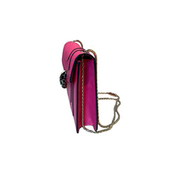 Bvlgari Serpenti Forever Bag - Hot Pink Calfskin & Enamel Snake Head (20cm)