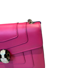 Bvlgari Serpenti Forever Bag - Hot Pink Calfskin & Enamel Snake Head (20cm)
