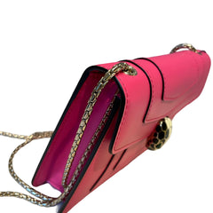 Bvlgari Serpenti Forever Bag - Hot Pink Calfskin & Enamel Snake Head (20cm)