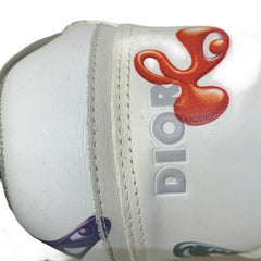 Dior x Kenny Scharf B27 Low-Top Sneakers - White Leather Graffiti Print (Size EU 42 / US 9)