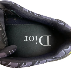 Dior B24 Sneakers - Black & Purple Oblique Tech Fabric (Size EU 41 / US 8)
