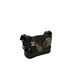 Chanel Gabrielle Small Hobo Bag Black Limited Badge Charms