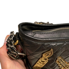 Chanel Gabrielle Small Hobo Bag Black Limited Badge Charms