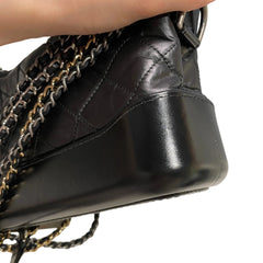 Chanel Gabrielle Small Hobo Bag Black Limited Badge Charms