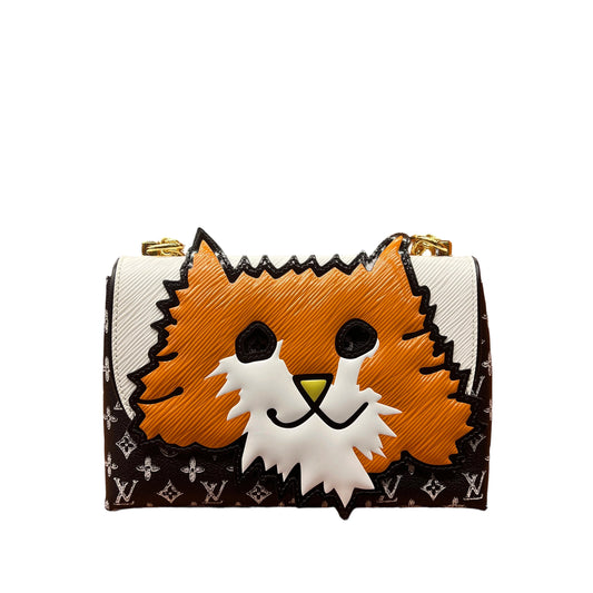 Louis Vuitton Catogram Chain Bag Grace Coddington Edition with Orange Cat Face in Epi Leather