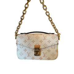 Louis Vuitton Pochette Métis East West - Monogram Empreinte Leather (Beige / Dune)