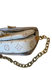 Louis Vuitton Pochette Métis East West - Monogram Empreinte Leather (Beige / Dune)
