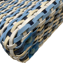 Louis Vuitton Capucines BB Woven Leather Handbag - Blue/White Tricolor (26cm)
