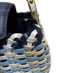 Louis Vuitton Capucines BB Woven Leather Handbag - Blue/White Tricolor (26cm)
