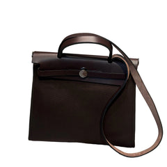 Hermès Herbag Zip 31 - Chocolate / Ebene Canvas & Leather (The "Casual Kelly")