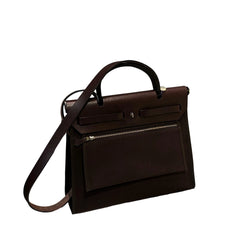 Hermès Herbag Zip 31 - Chocolate / Ebene Canvas & Leather (The "Casual Kelly")