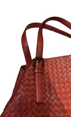 Bottega Veneta Large Intrecciato Nappa Tote - Lobster / Terracotta (Adjustable Straps)