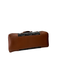 Goyard Saigon Mini Structured Bag - Black & Tan Goyardine (Full Set)
