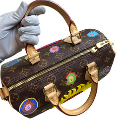 Louis Vuitton x Yayoi Kusama Speedy 25 Bandoulière - "Faces" Monogram - Microchip