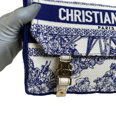 Dior Camp Small Blue Embroidered Crossbody Bag