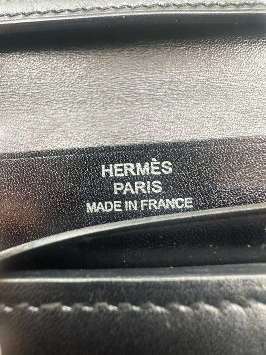 Hermès Bearn Long Wallet in Black Box Leather with Silver Hardware