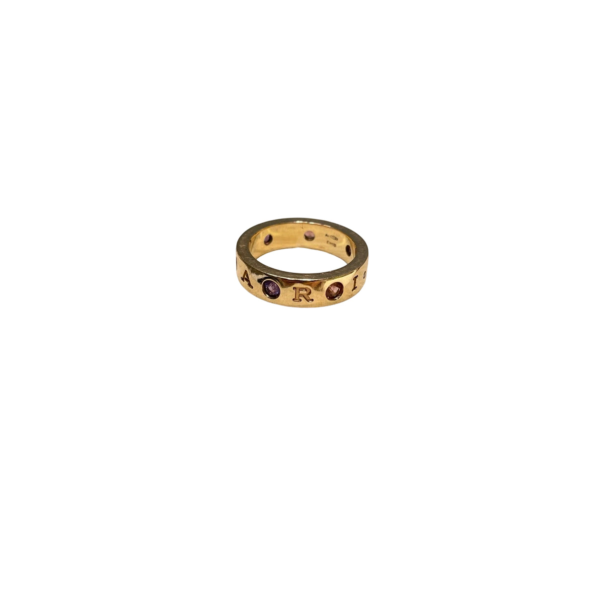 BVLGARI 18K Rose Gold Gem Ring Size 54