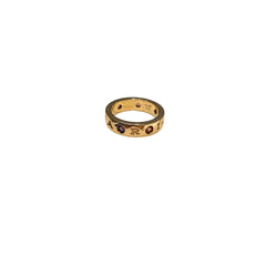 BVLGARI 18K Rose Gold Gem Ring Size 54