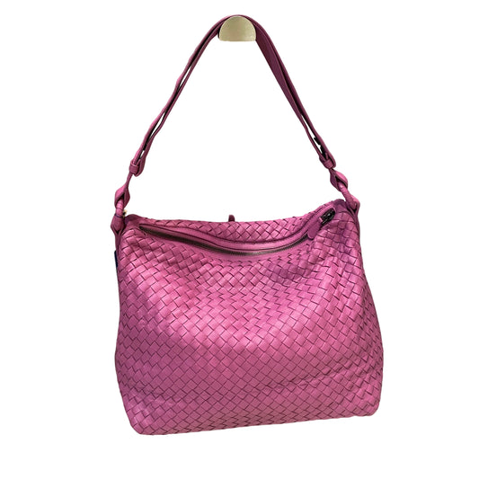 Bottega Veneta Pirami Pink Purple Hobo Bag