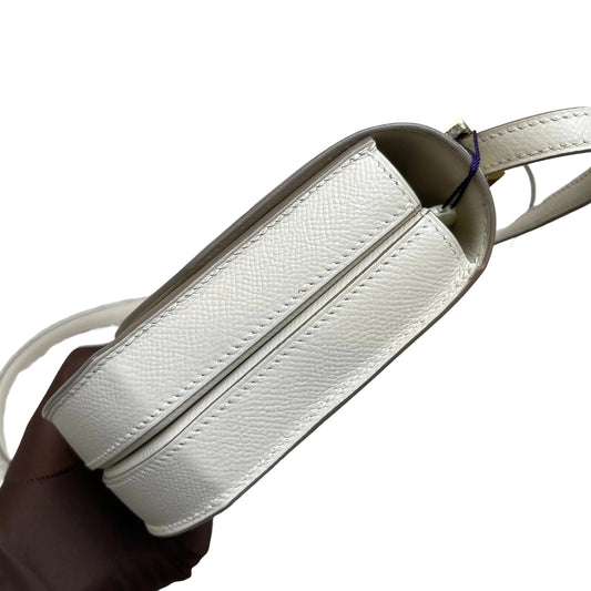 Hermès Mini Mosaic in Milk White with Gold Hardware