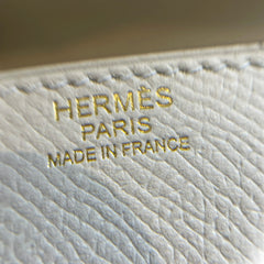 Hermès Mini Mosaic in Milk White with Gold Hardware