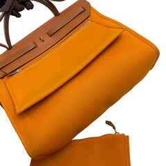Hermès Herbag 31 in Orange with Silver Hardware