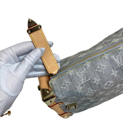 Louis Vuitton Side Trunk MM - Monogram Jacquard Denim (Washed Grey) - Gold Hardware