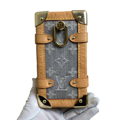 Louis Vuitton Side Trunk MM - Monogram Jacquard Denim (Washed Grey) - Gold Hardware
