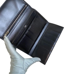Hermès Bearn Long Wallet in Black Box Leather with Silver Hardware