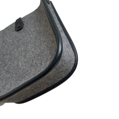 Rare Limited Material: Hermès Mini Evelyne in Black and Mid-Grey Felt with Silver Hardware