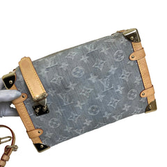Louis Vuitton Side Trunk MM - Monogram Jacquard Denim (Washed Grey) - Gold Hardware
