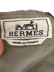 Hermès Grey Allover Print Long-Sleeve Shirt Size 41