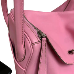Hermès Lindy 30 Shoulder Bag - Rose Azalée Taurillon Clemence Palladium Hardware