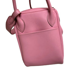 Hermès Lindy 30 Shoulder Bag - Rose Azalée Taurillon Clemence Palladium Hardware