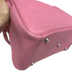 Hermès Lindy 30 Shoulder Bag - Rose Azalée Taurillon Clemence Palladium Hardware