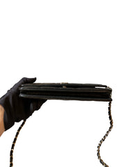 Chanel Classic Wallet On Chain (WOC) - Black Grained Calfskin Caviar with Gold Hardware