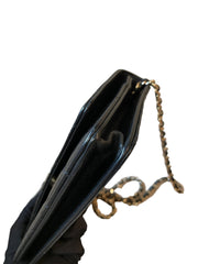 Chanel Classic Wallet On Chain (WOC) - Black Grained Calfskin Caviar with Gold Hardware