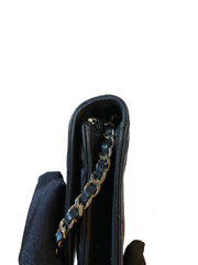 Chanel Classic Wallet On Chain (WOC) - Black Grained Calfskin Caviar with Gold Hardware