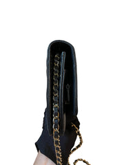 Chanel Classic Wallet On Chain (WOC) - Black Grained Calfskin Caviar with Gold Hardware