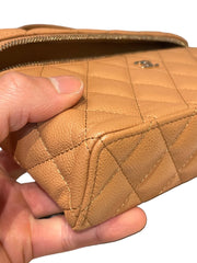 Chanel 25B Caramel Grained Calfskin Vanity Case Bag with Top Handle