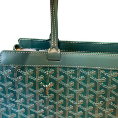 Goyard Bellechasse Biaude PM Tote - Green Goyardine (Structured Work Bag)