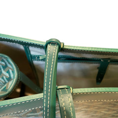 Goyard Bellechasse Biaude PM Tote - Green Goyardine (Structured Work Bag)