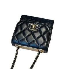 Chanel Mini Trendy CC Flap Bag - Black Lambskin with Gold-Tone Hardware