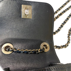 Chanel Mini Trendy CC Flap Bag - Black Lambskin with Gold-Tone Hardware
