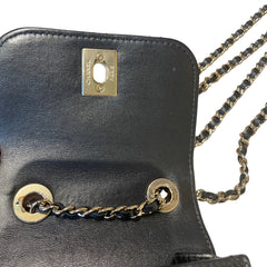 Chanel Mini Trendy CC Flap Bag - Black Lambskin with Gold-Tone Hardware