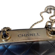 Chanel Mini Trendy CC Flap Bag - Black Lambskin with Gold-Tone Hardware