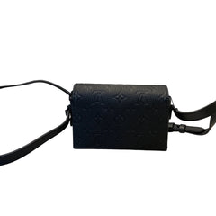Louis Vuitton Steamer Wearable Wallet - Black Monogram Embossed Taurillon Leather