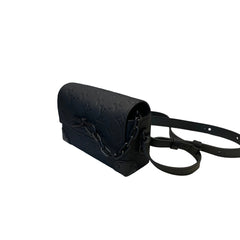 Louis Vuitton Steamer Wearable Wallet - Black Monogram Embossed Taurillon Leather